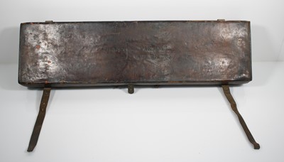Lot 28 - A 19th century brown stitched leather gun case,...