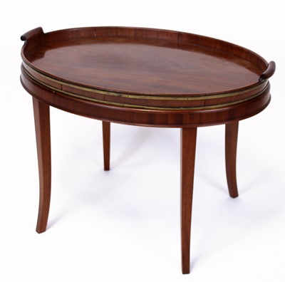 Lot 344 - A George III coopered mahogany and brass bound...