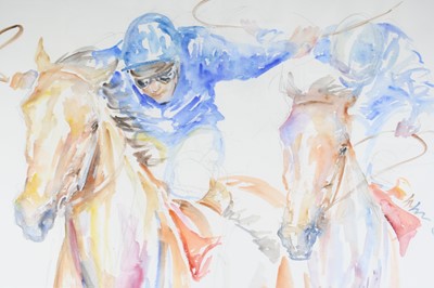 Lot 414 - Jacquie Jones (b.1961), Racehorses with...