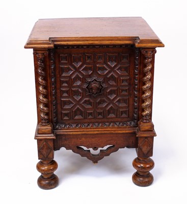 Lot 336 - A late 19th century oak single door...