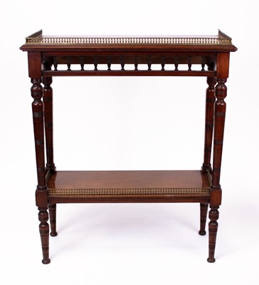 Lot 358 - A late Victorian walnut two-tier...