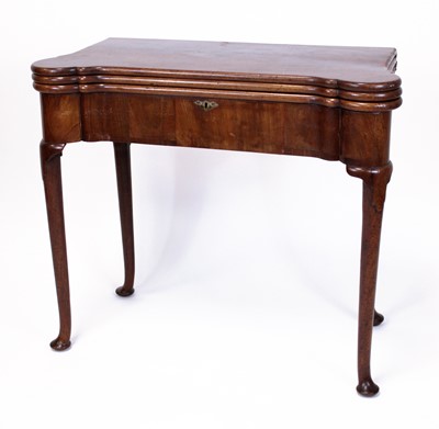 Lot 366 - A mid-18th century mahogany triple-leaf games...