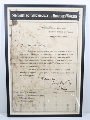 Lot 249 - A WW I Public Information poster: Sir Douglas...