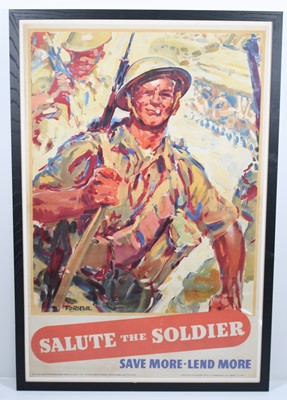 Lot 227 - A WW II poster issued by the National Savings...