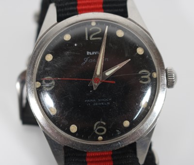 Lot 103A - An HMT Jawan Para Shock military wristwatch,...