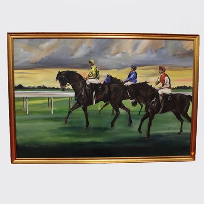 Lot 207 - Jason Askew - Before the Off, oil on canvas,...