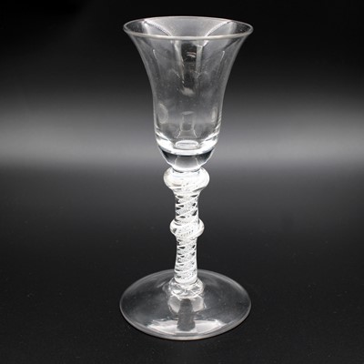 Lot 47 - A George II pedestal cordial glass, having a...