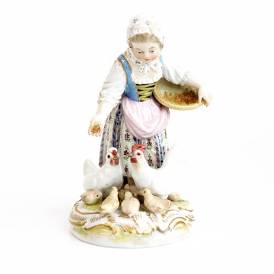 Lot 26 - A circa 1900 Meissen porcelain group modelled...