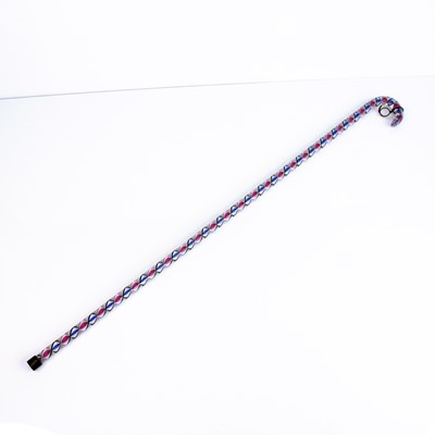 Lot 38 - A Victorian glass walking cane, having...