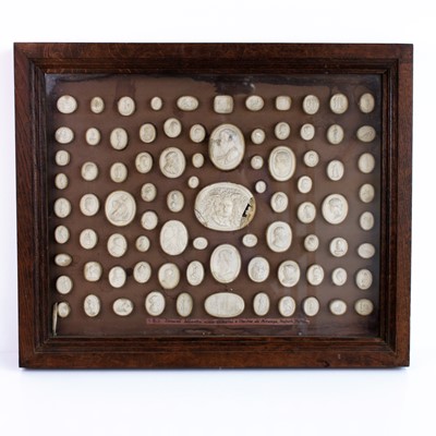 Lot 177 - A framed display of Italian 18th/19th century...