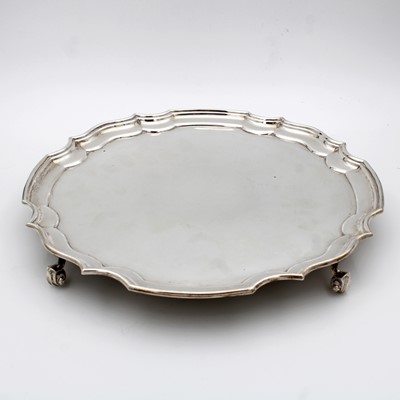 Lot 76 - An Elizabeth II silver salver, of shaped...