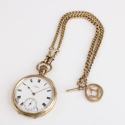 Lot 145 - A gold-plated Waltham USA Traveler Manual wind...