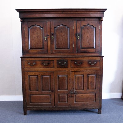 Lot 372 - An early 18th century joined oak court...