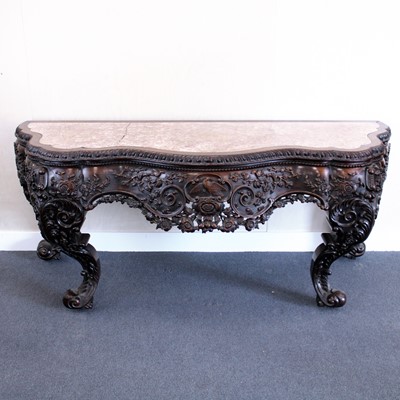 Lot 382 - A 19th century Chinese carved 'rosewood'...