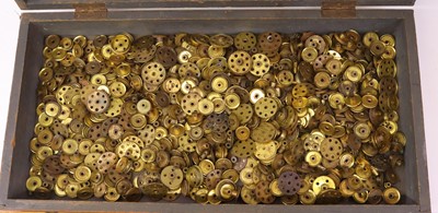 Lot 138 - A wooden storage box containing a large...