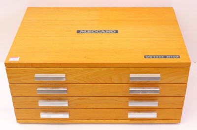 Lot 105 - An original late-period Meccano oak...