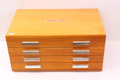 Lot 107 - A Meccano late issue Outfit No. 10 storage box,...