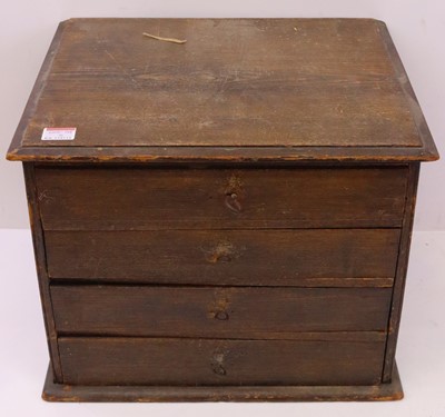 Lot 110 - A small collector's cabinet comprising four...