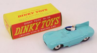 Lot 204 - Dinky Toys, 238 Jaguar D Type Racing Car in...