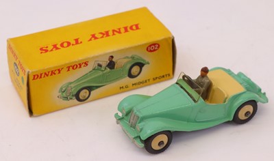 Lot 212 - Dinky Toys No. 102 MG Midget sports car...