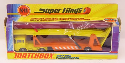Lot 330 - A Matchbox Super Kings K11 DAF car transporter...