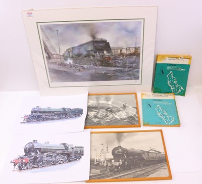 Lot 408 - A collection of various railway prints,...