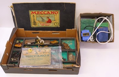 Lot 157 - A Meccano outfit No. 5, comprising nickel...