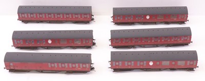 Lot 483 - Six Hornby Thompson suburban 00 gauge coaches...