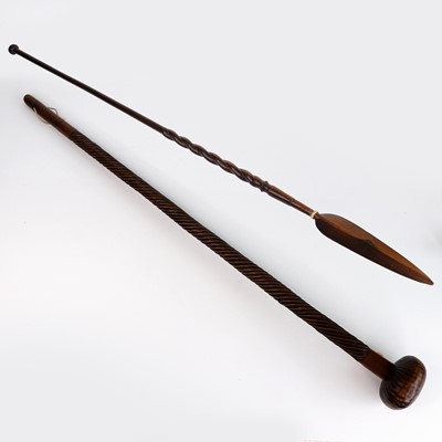 Lot 158 - A carved ironwood knobkerrie, having a...