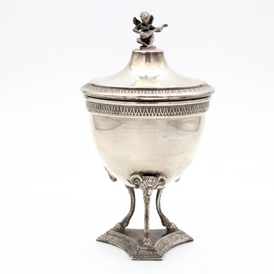 Lot 52 - A 19th century continental silver pedestal cup...