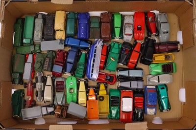 Lot 246 - A tray containing Dinky Toys, loose, repainted...