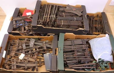 Lot 567 - Five trays containing various Hornby 0 gauge...