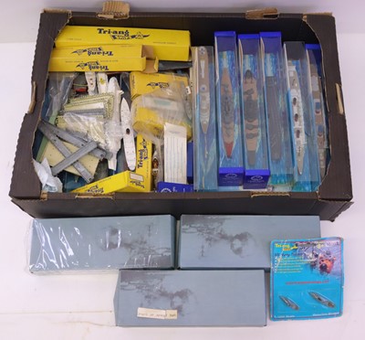 Lot 399 - Two boxes of mostly Triang Minic ships and...