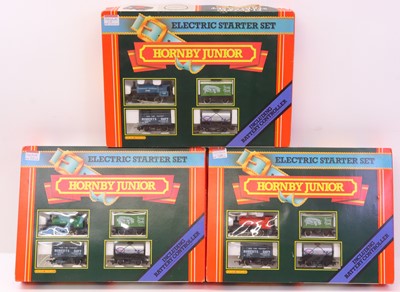 Lot 444 - Three Hornby 00 gauge Junior starter sets,...