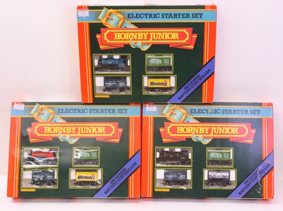 Lot 445 - Three Hornby 00 gauge Junior starter sets,...