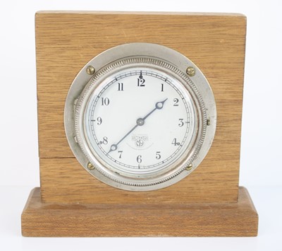 Lot 11 - A Smiths M9 car dashboard clock, the silvered...