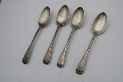Lot 224 - A set of four Victorian silver tablespoons, in...
