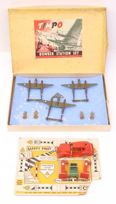 Lot 346 - Timpo Bomber Station Set containing 3 bombers...