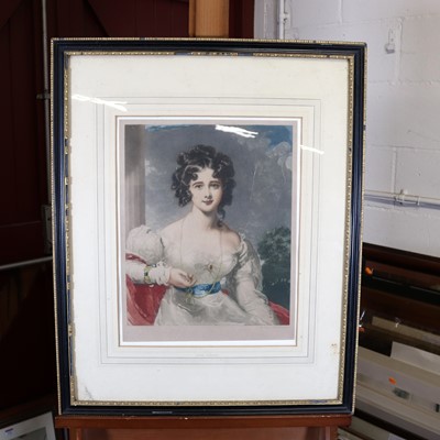 Lot 566 - A box of assorted pictures and prints, to...