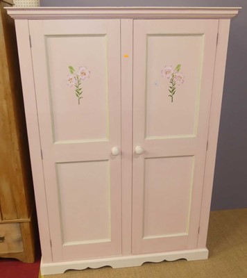 Lot 761 - A child's pastel pink painted and floral...