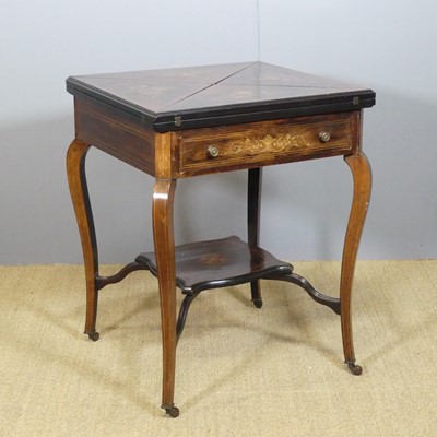 Lot 701 - An Edwardian rosewood and floral satinwood...