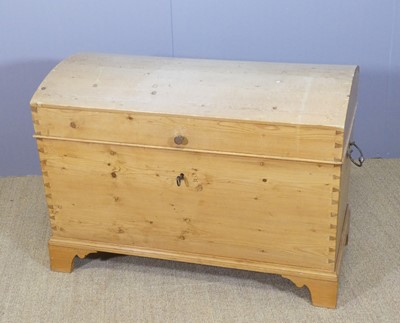 Lot 662 - A 19th century Swedish pine domed hinge topped...