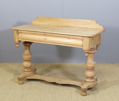 Lot 666 - A Victorian pine ledgeback round cornered...