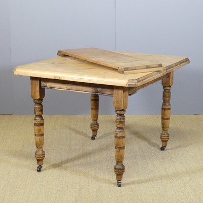 Lot 626 - A Victorian pine extending dining table,...