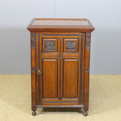 Lot 702 - A late Victorian walnut single door side...