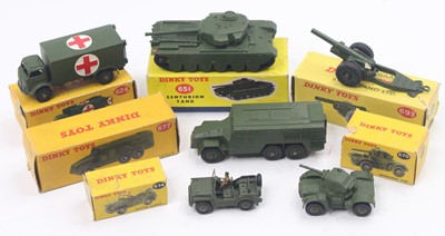 Lot 229 - Dinky Toys group of 6 Military diecasts to...
