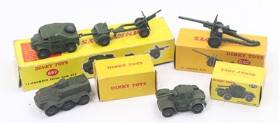 Lot 230 - Dinky Toys group of 4 military diecasts to...