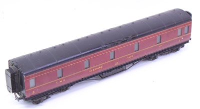 Lot 575 - Exley 0 gauge LMS sleeping car no.6840. The...