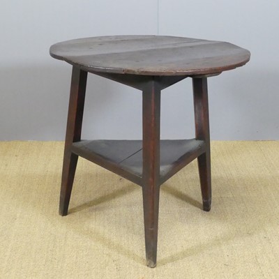 Lot 628 - A 19th century provincial oak and elm cricket...