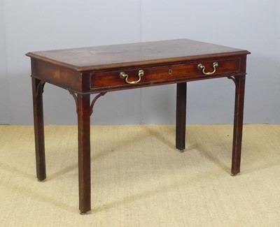 Lot 648 - A George III mahogany single drawer side table,...